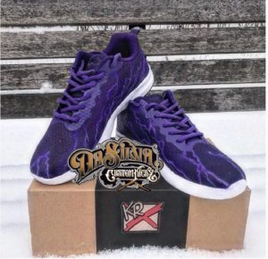 Purple Lightning Bolt - Strike Force Bowling Shoes @DaSilvaCustomKickz