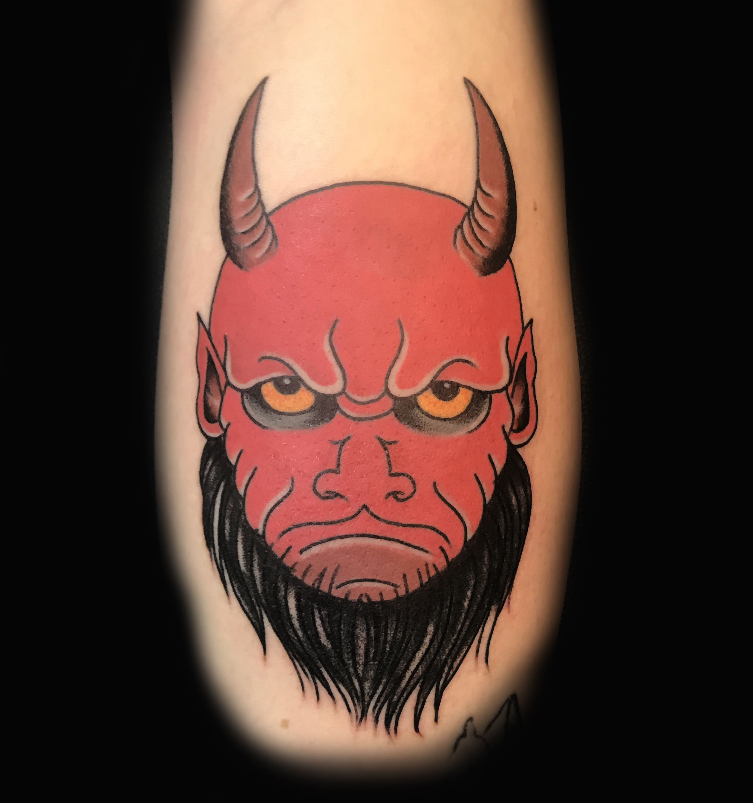 Devil Head Ivan Herrera Traditional Tattoo Berlin