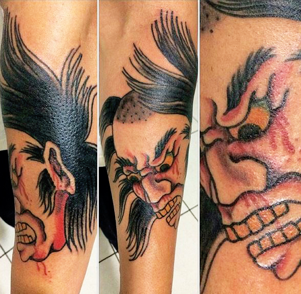 Japanese Dead Head Ivan Herrera Traditional Tattoo Berlin